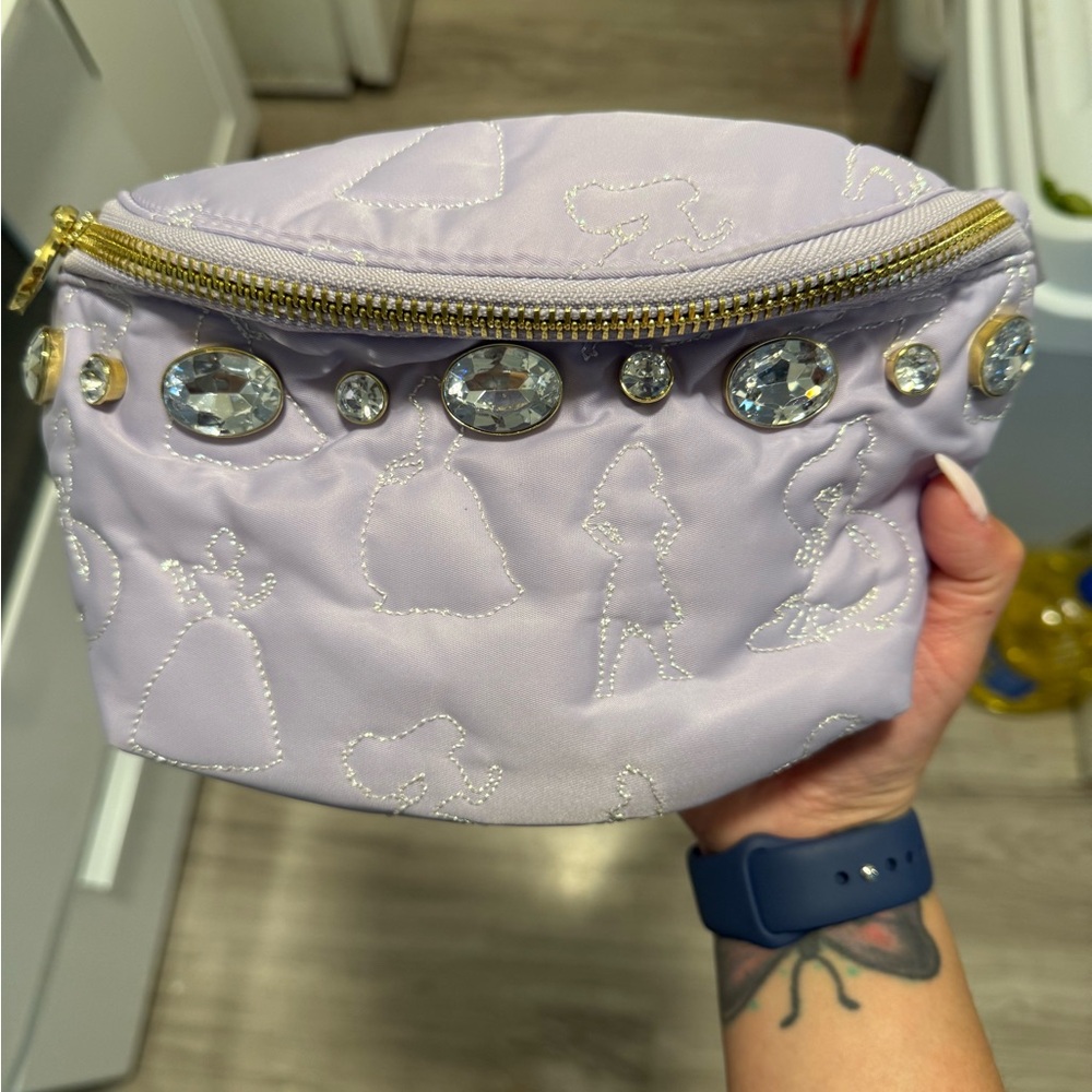 Stoney Clover Lane Lavender Jeweled Cosmetic Pouch